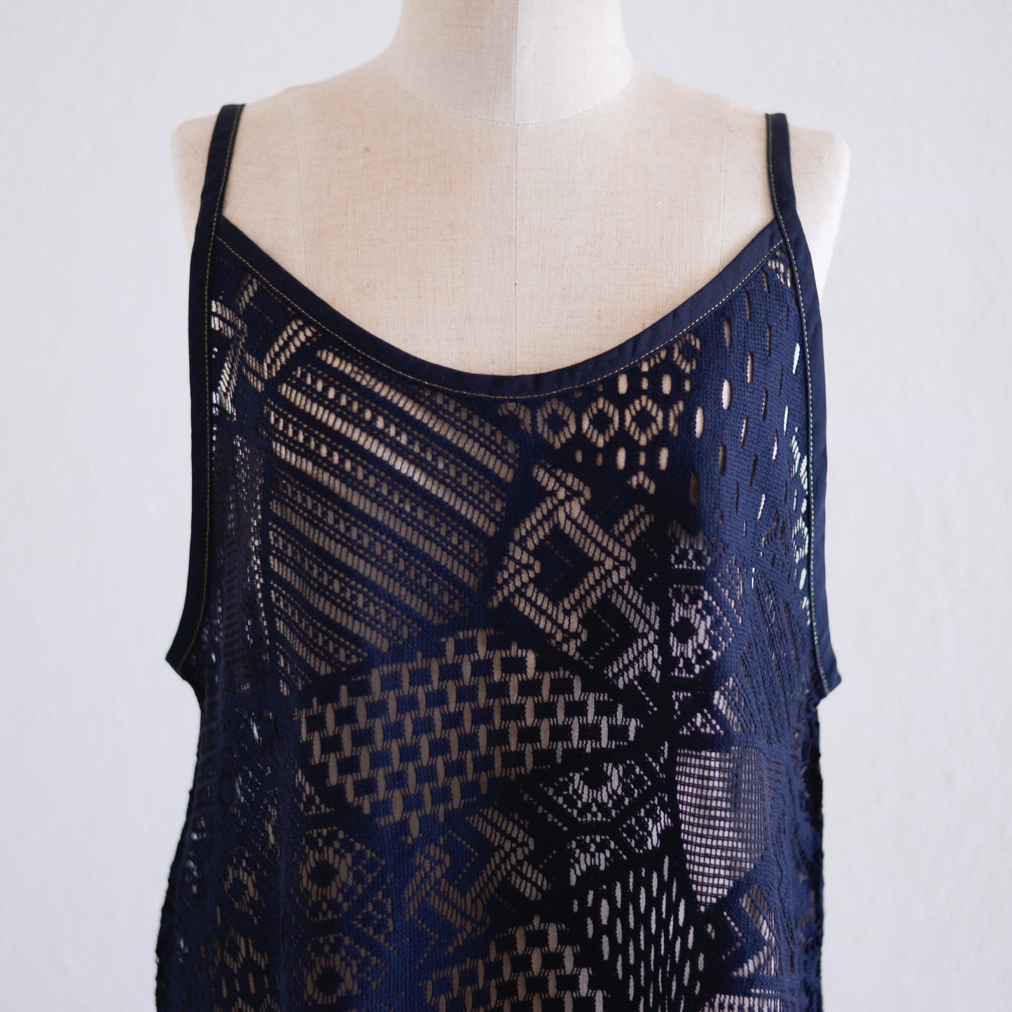 コットンクロシェキャミソール Black