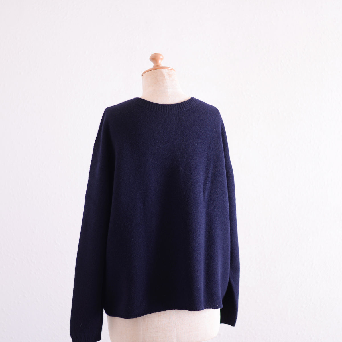 スーパーファインメリノウール２ウェイカーディガンBlack Navy