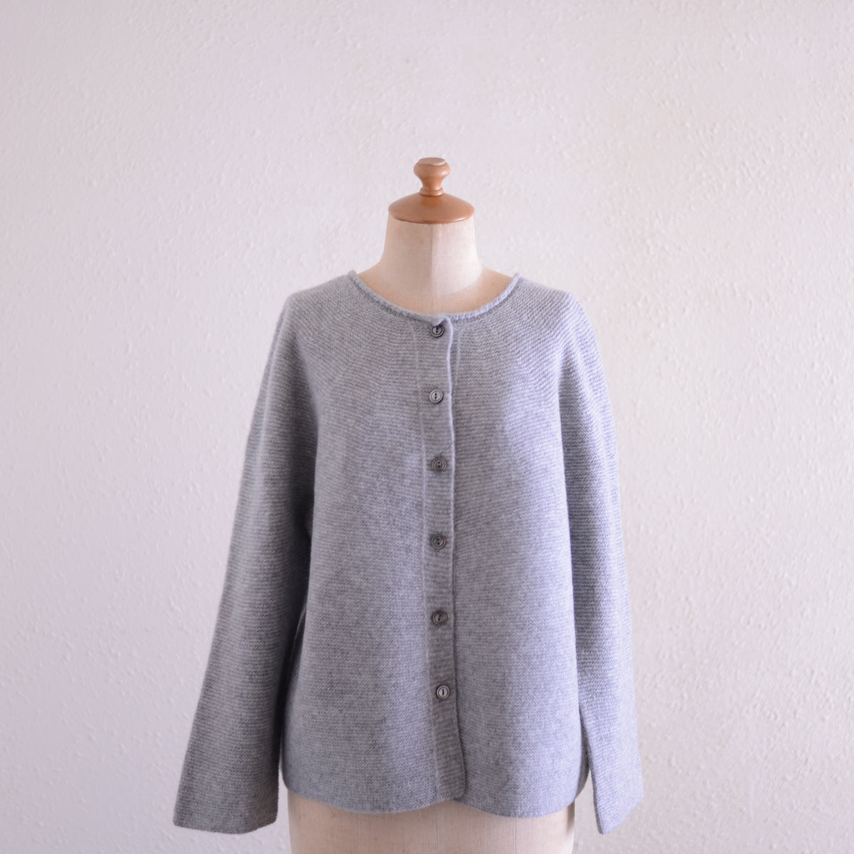 ウールカシミアホールガーメント２ウェイカーディガンGray Melange