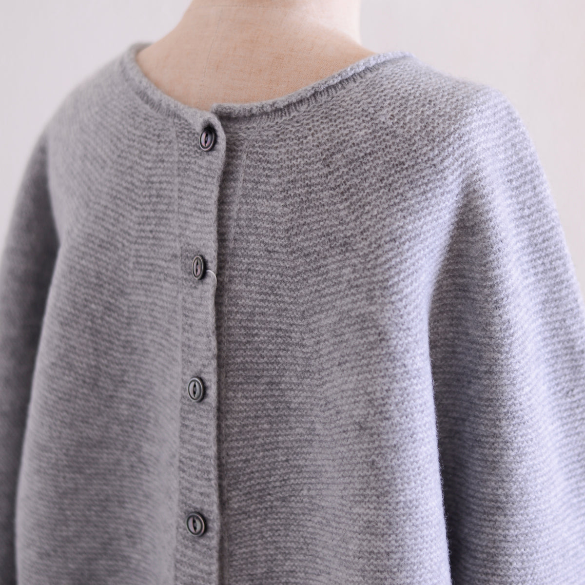ウールカシミアホールガーメント２ウェイカーディガンGray Melange