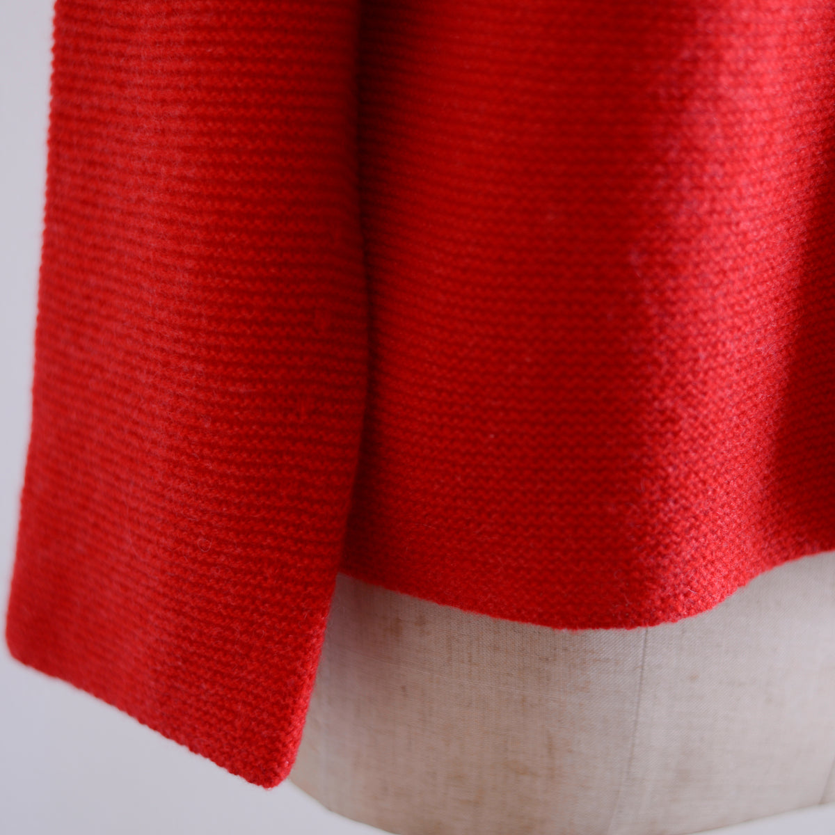 ウールカシミアホールガーメント２ウェイカーディガンRed