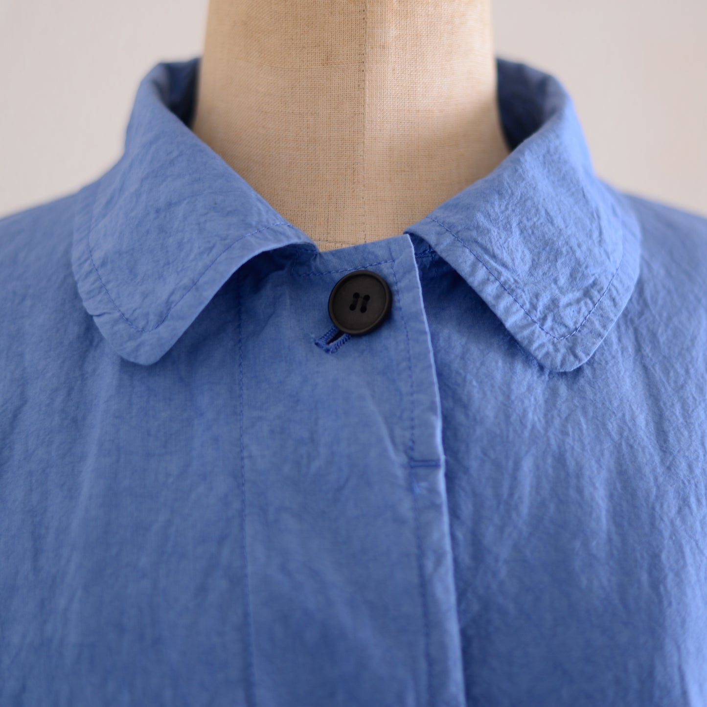 コットンリネンバルマカーンコート Blue