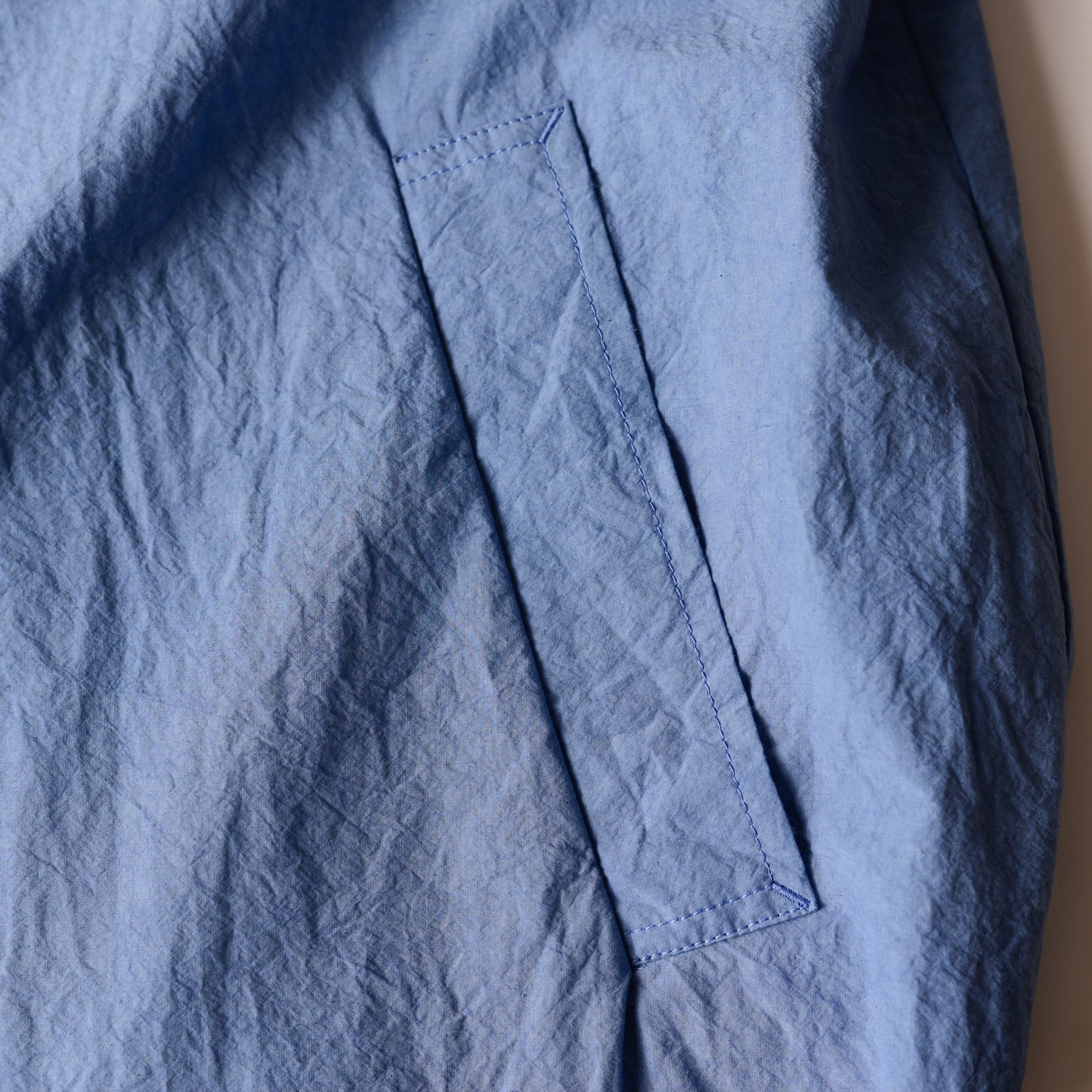 コットンリネンバルマカーンコート Blue