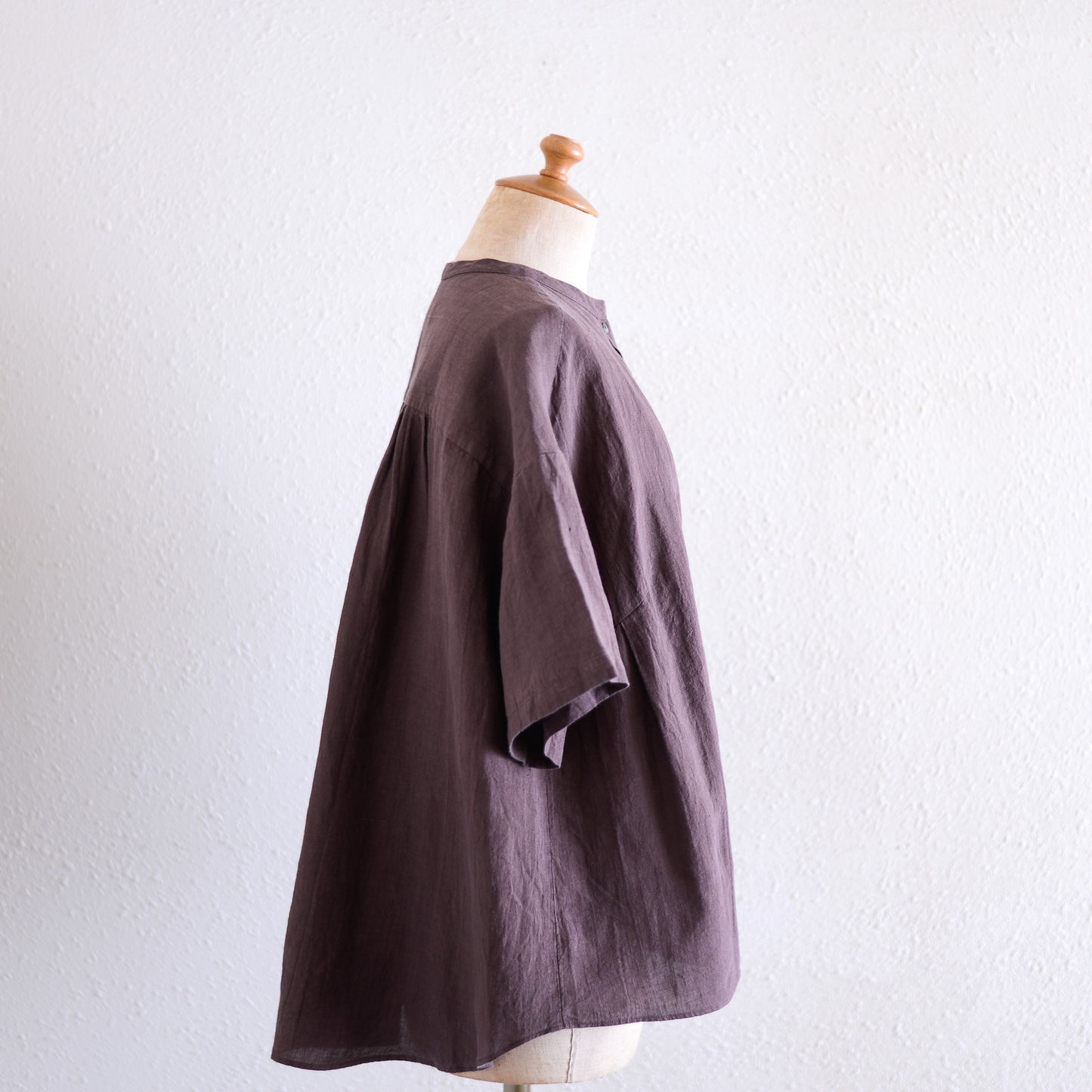 ベルギーリネンリラックスシャツ Brown