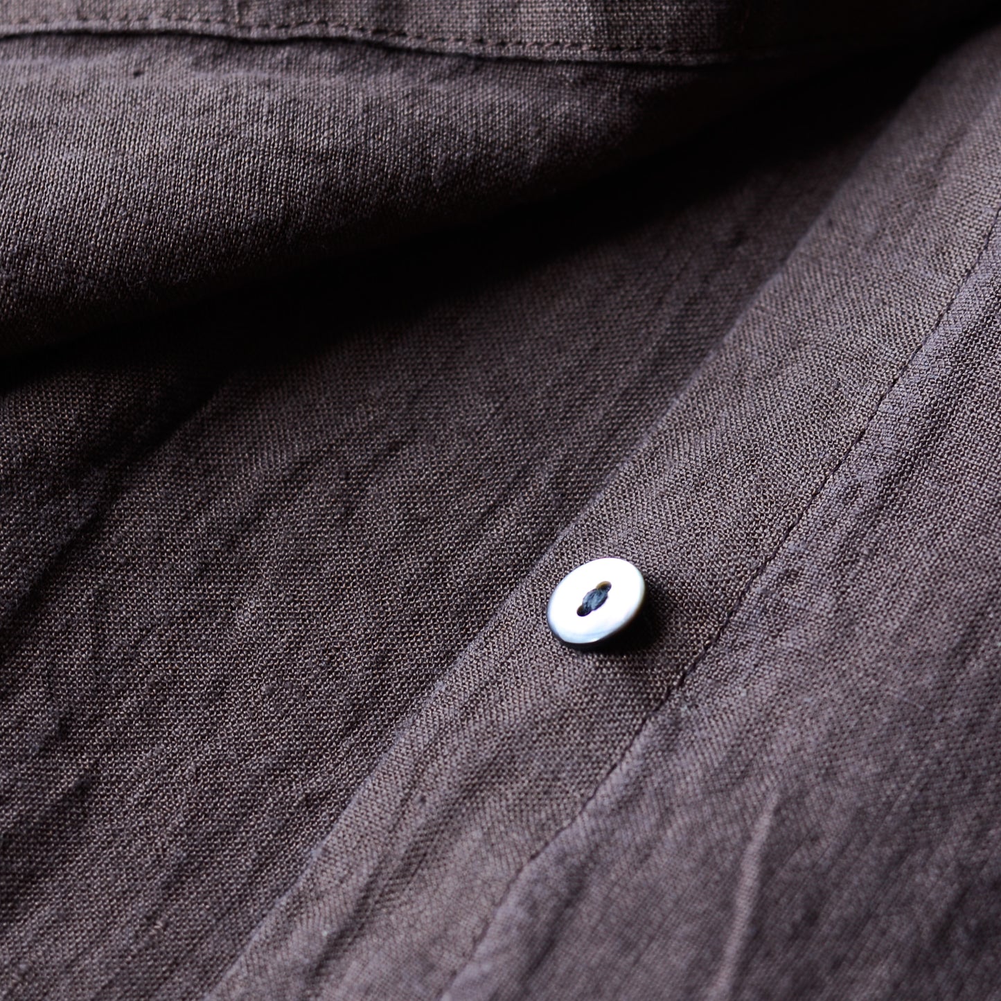 ベルギーリネンリラックスシャツ Brown