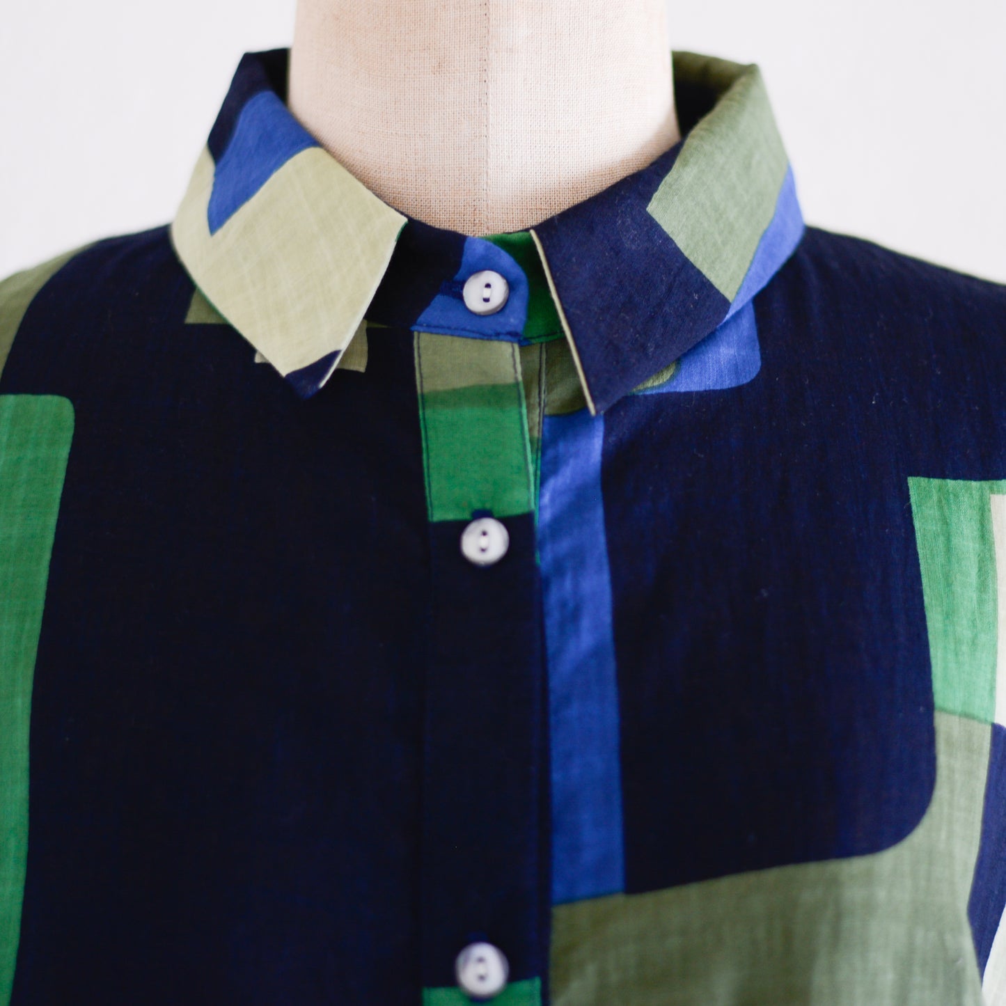 コットンプリンティッドショートスリーブシャツ Green