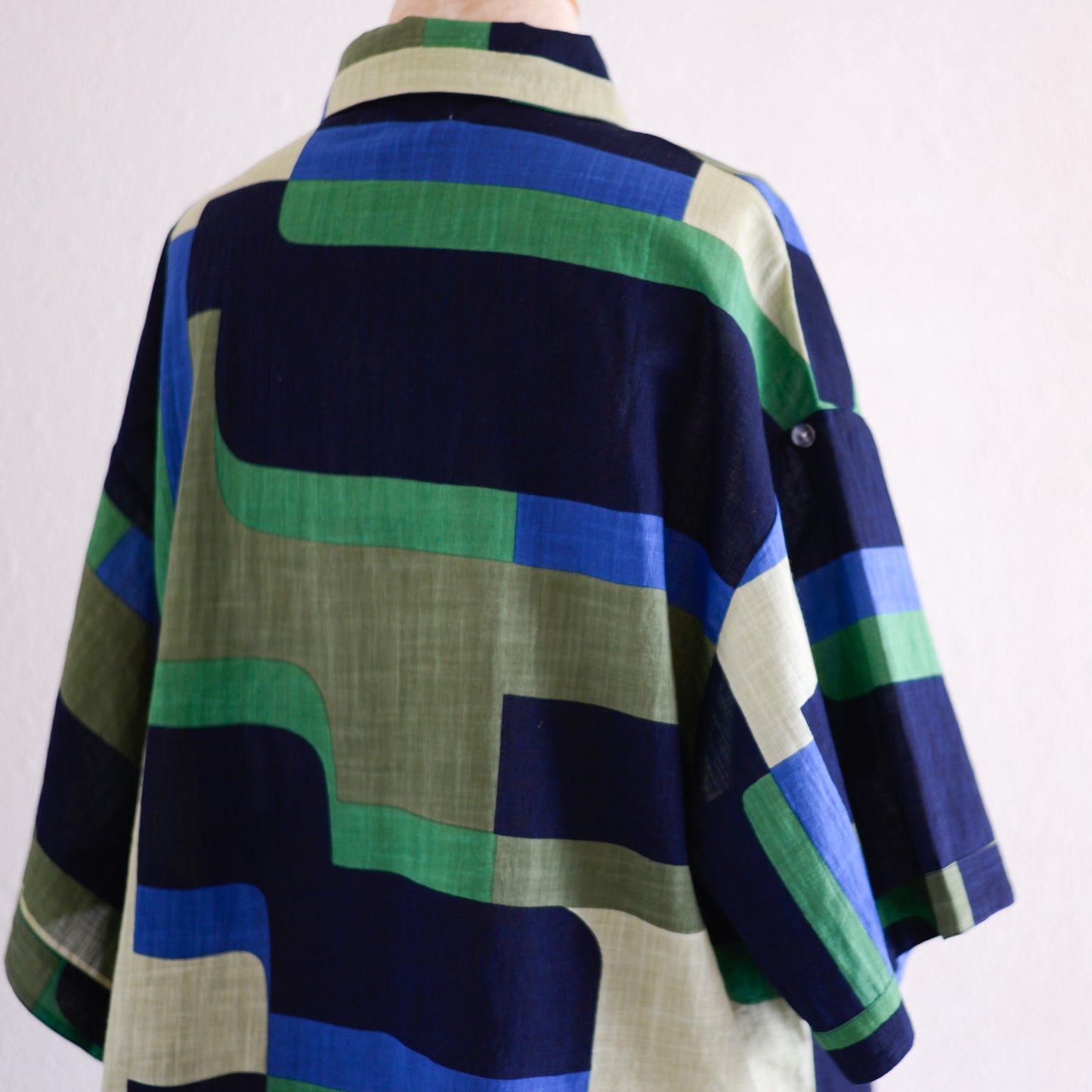 コットンプリンティッドショートスリーブシャツ Green