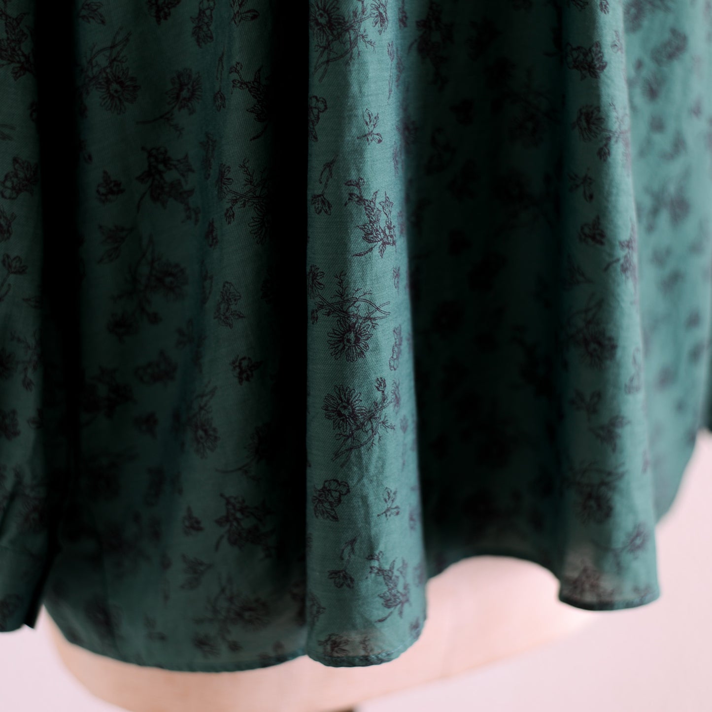 コットンキュプラ2ウェイフラワーブラウス Green