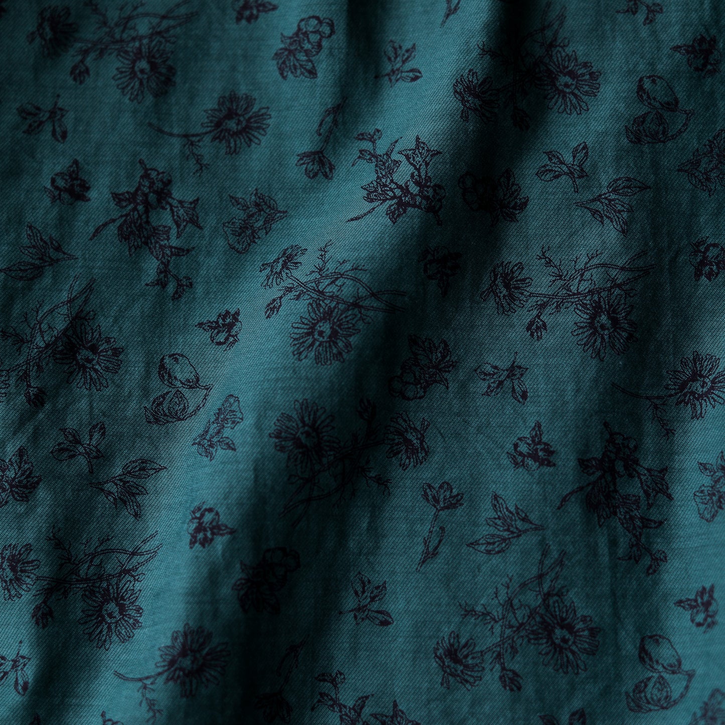 コットンキュプラ2ウェイフラワーブラウス Green