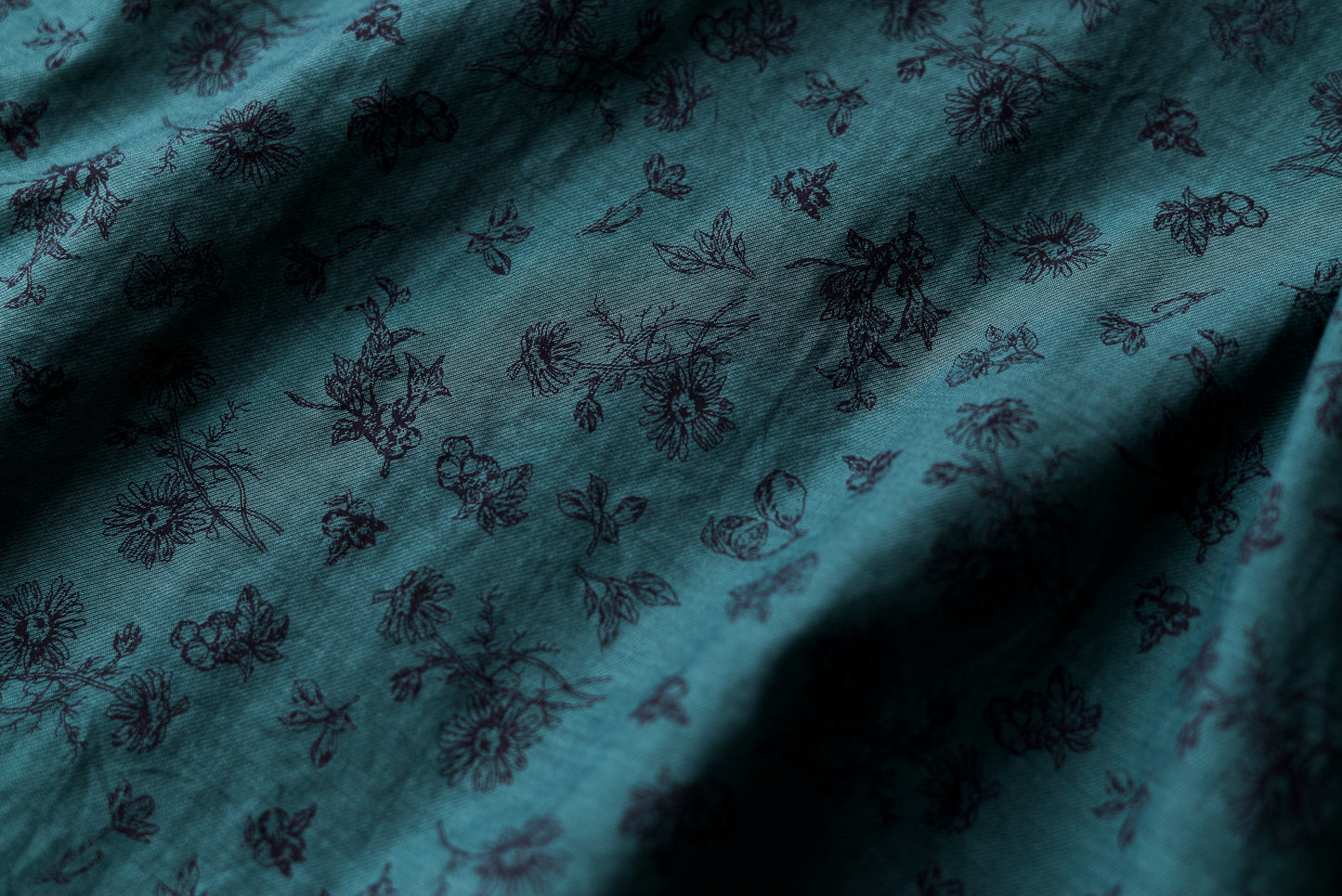 コットンキュプラ2ウェイフラワーブラウス Green