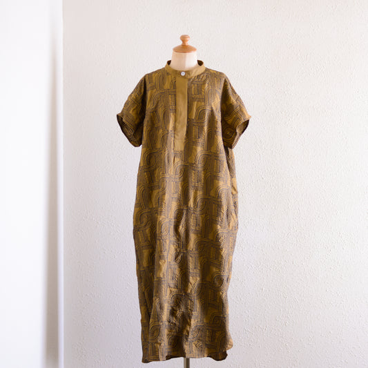 エンブロイダードコットンワンピース Khaki
