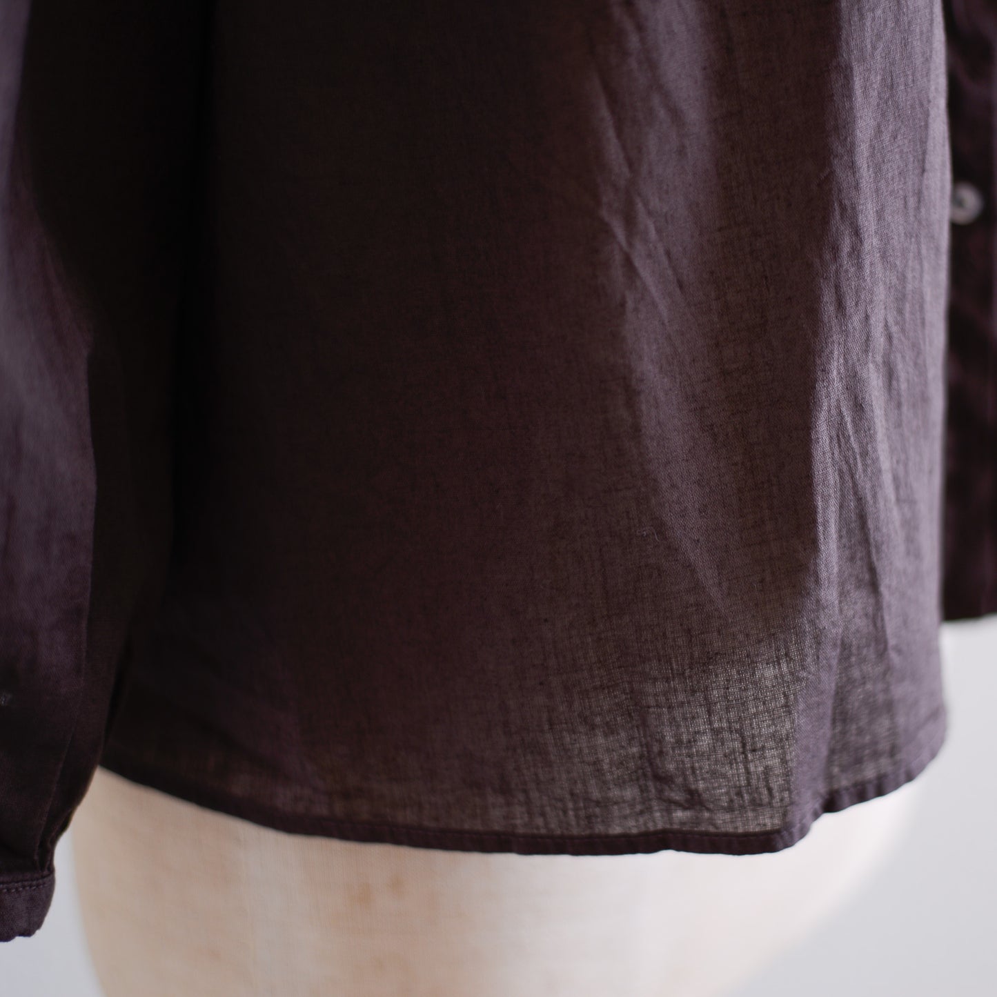 Cotton 2-way embroidered blouse, Brown