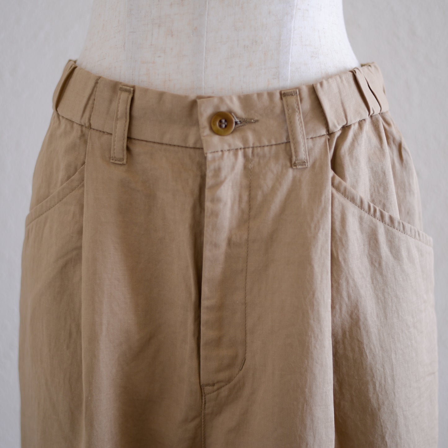 コットンリネンツイルパンツ Beige