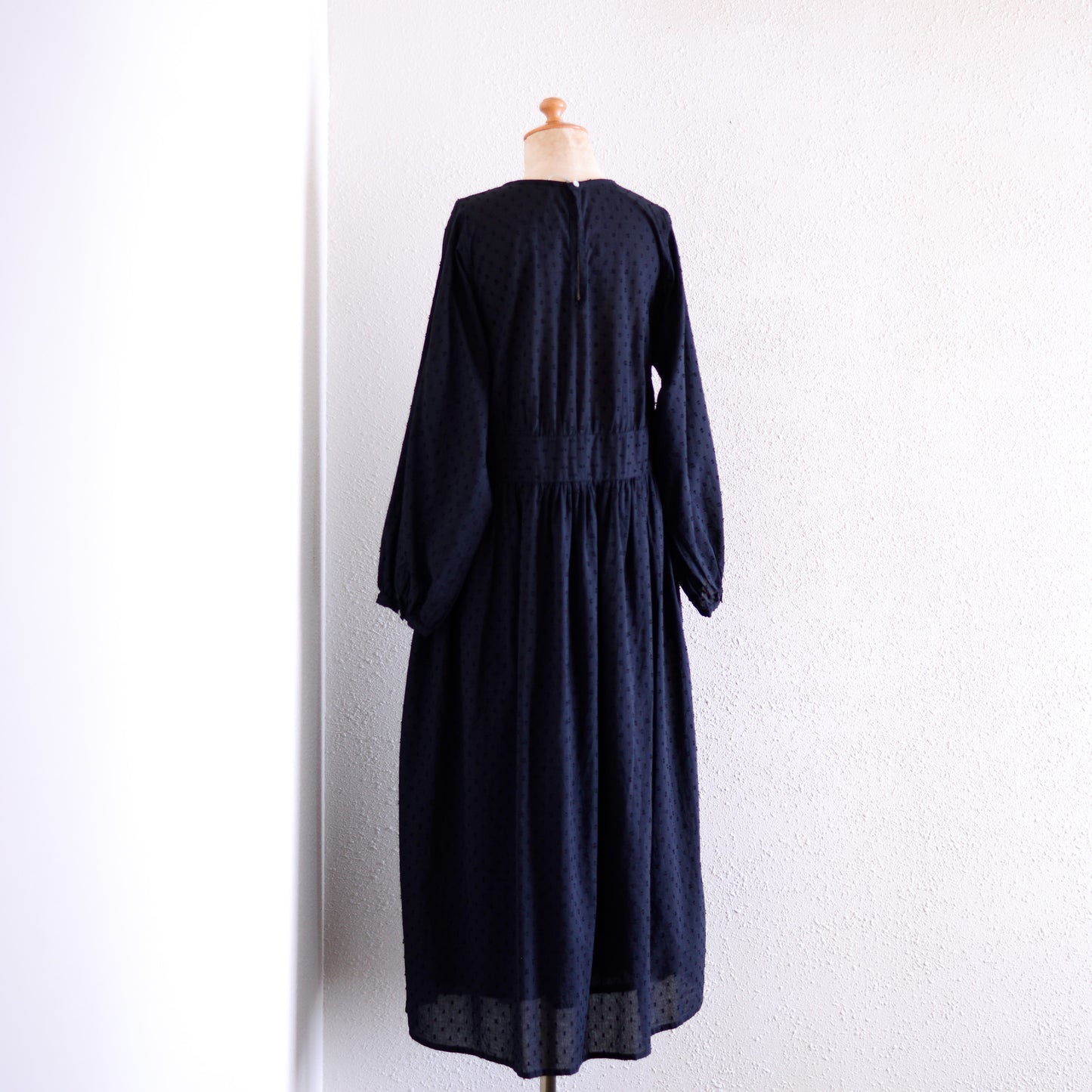 コットンカットドビーワンピース Black