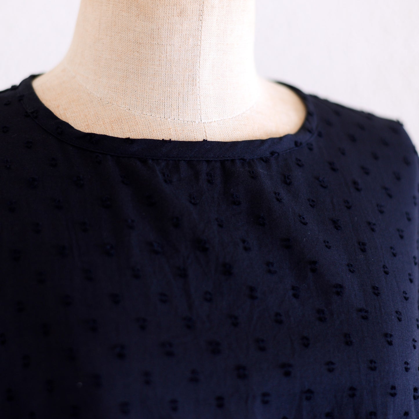 コットンカットドビーワンピース Black