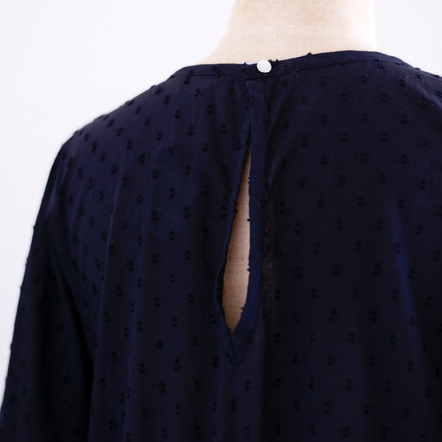 コットンカットドビーワンピース Black