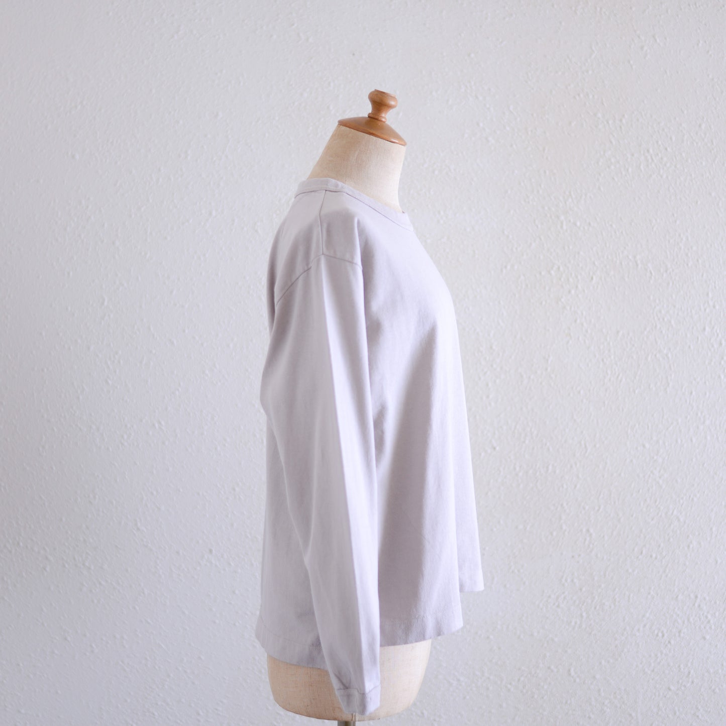 コットン天竺クルーネックプルオーバー  Grayge