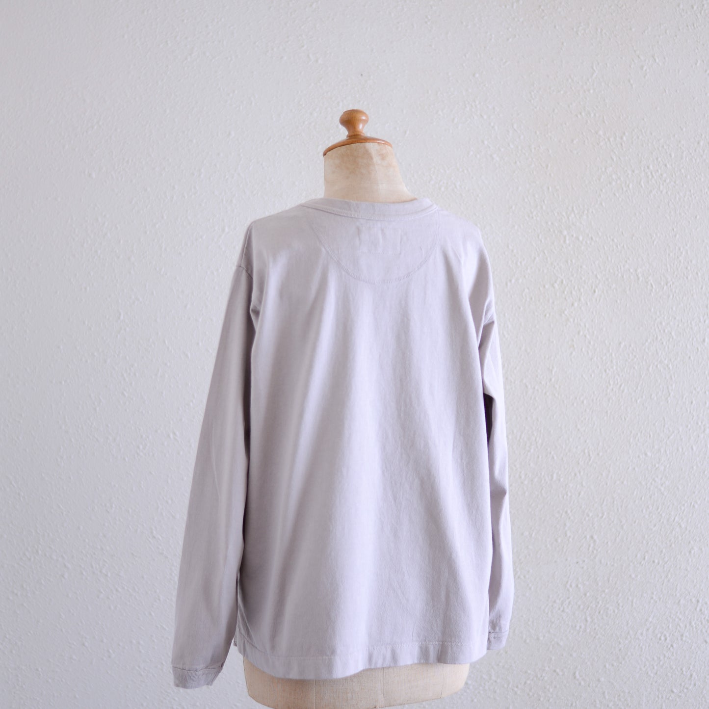 コットン天竺クルーネックプルオーバー  Grayge