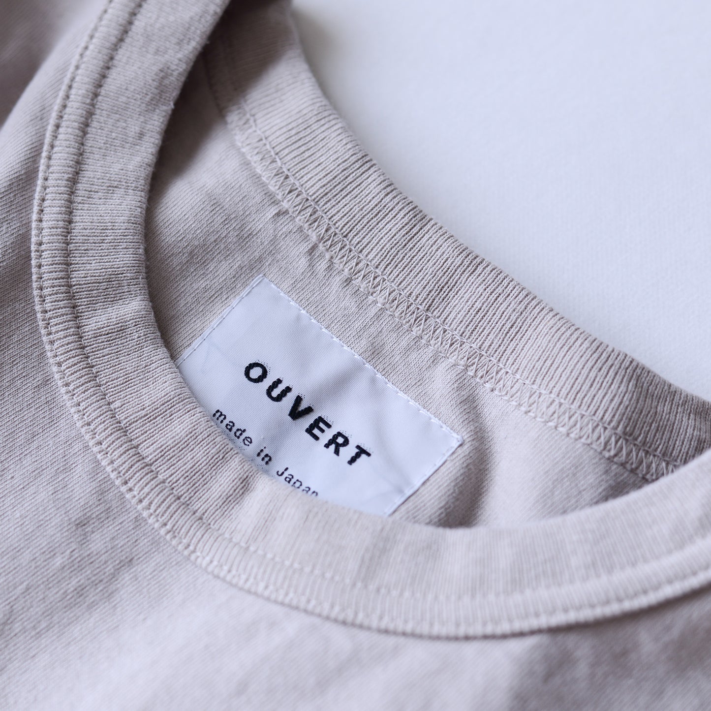 コットン天竺クルーネックプルオーバー  Grayge