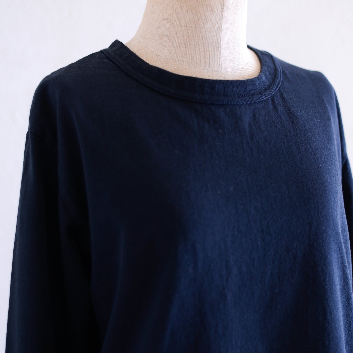 Cotton Jersey Crew Neck Pullover Black