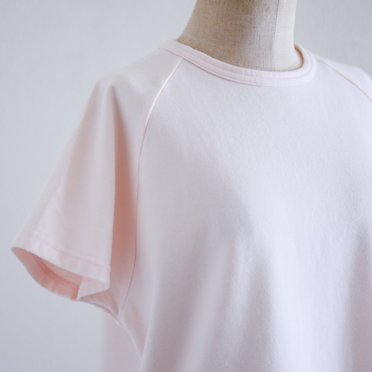 コットン裏毛ラグランプルオーバー Pink
