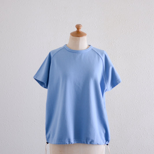 コットン裏毛ラグランプルオーバー Blue