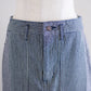コットンヒッコリーデニムスカート Off White×Indigo