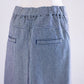 コットンヒッコリーデニムスカート Off White×Indigo