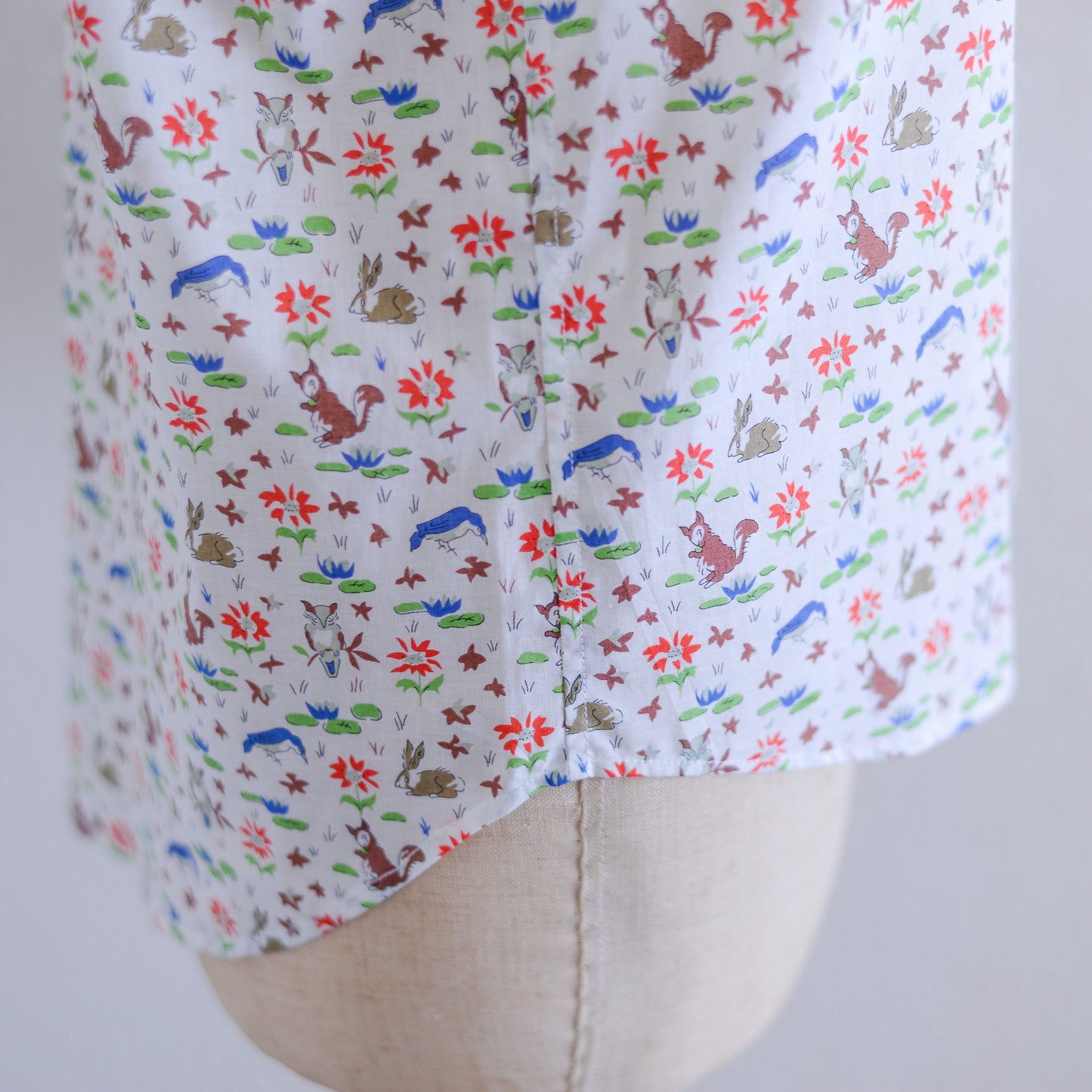 리버티 프린트 오가닉 코튼 셔츠 White