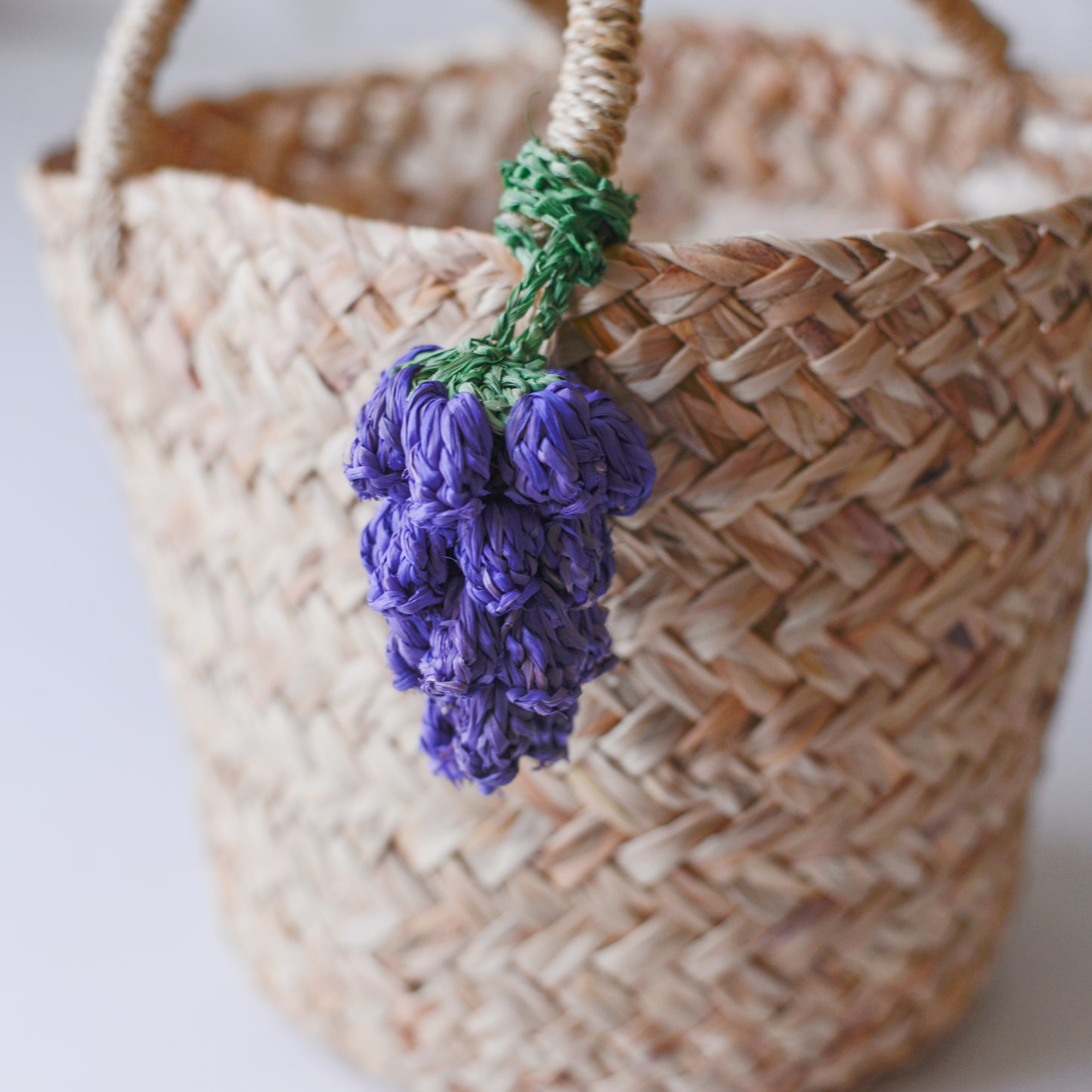 アバカバッグ チャーム付き Grape