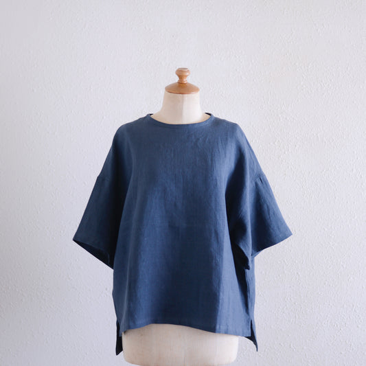 リネンボックスプルオーバー Charcoal Gray