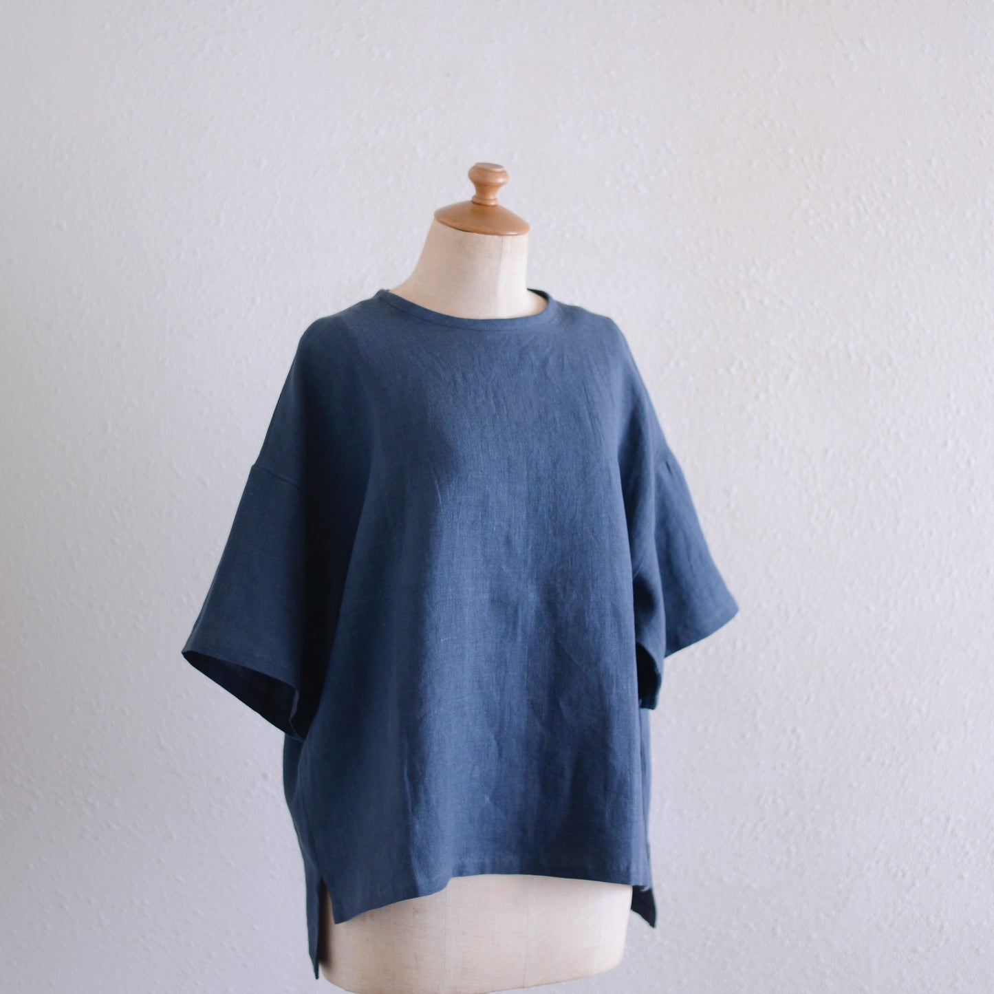 リネンボックスプルオーバー Charcoal Gray