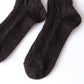 Alpaca Cable Knit Socks Dark Brown