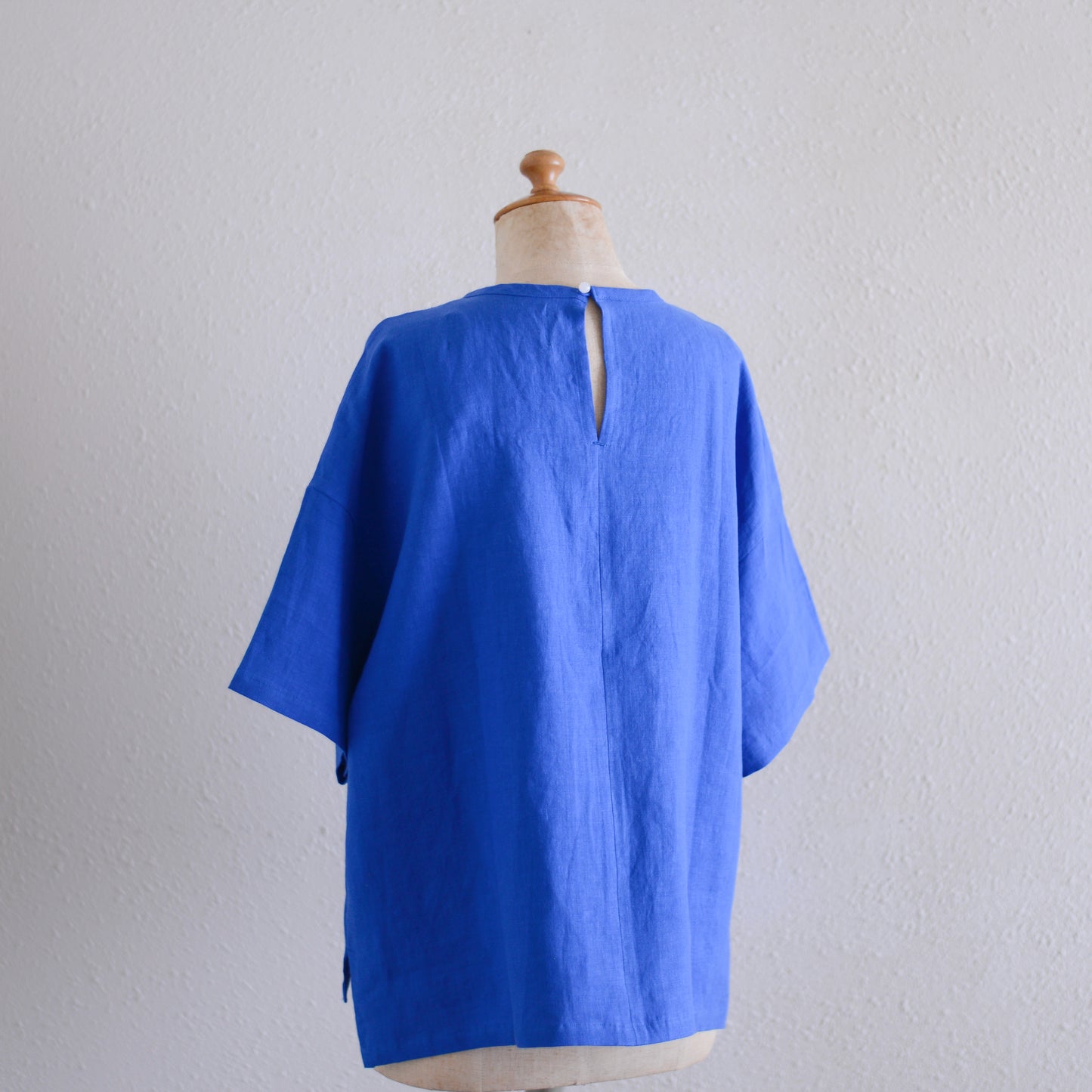 リネンボックスプルオーバー Blue