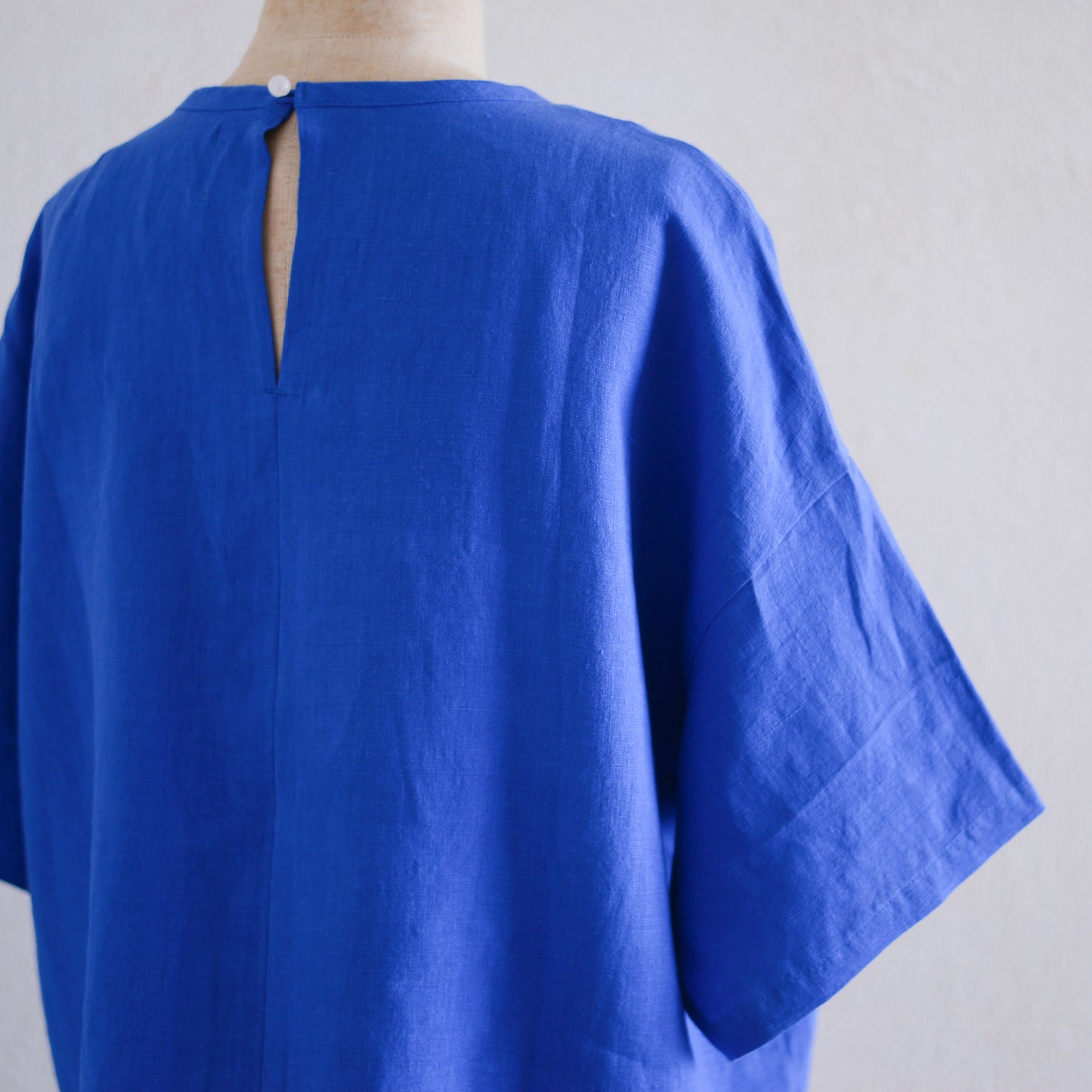 リネンボックスプルオーバー Blue