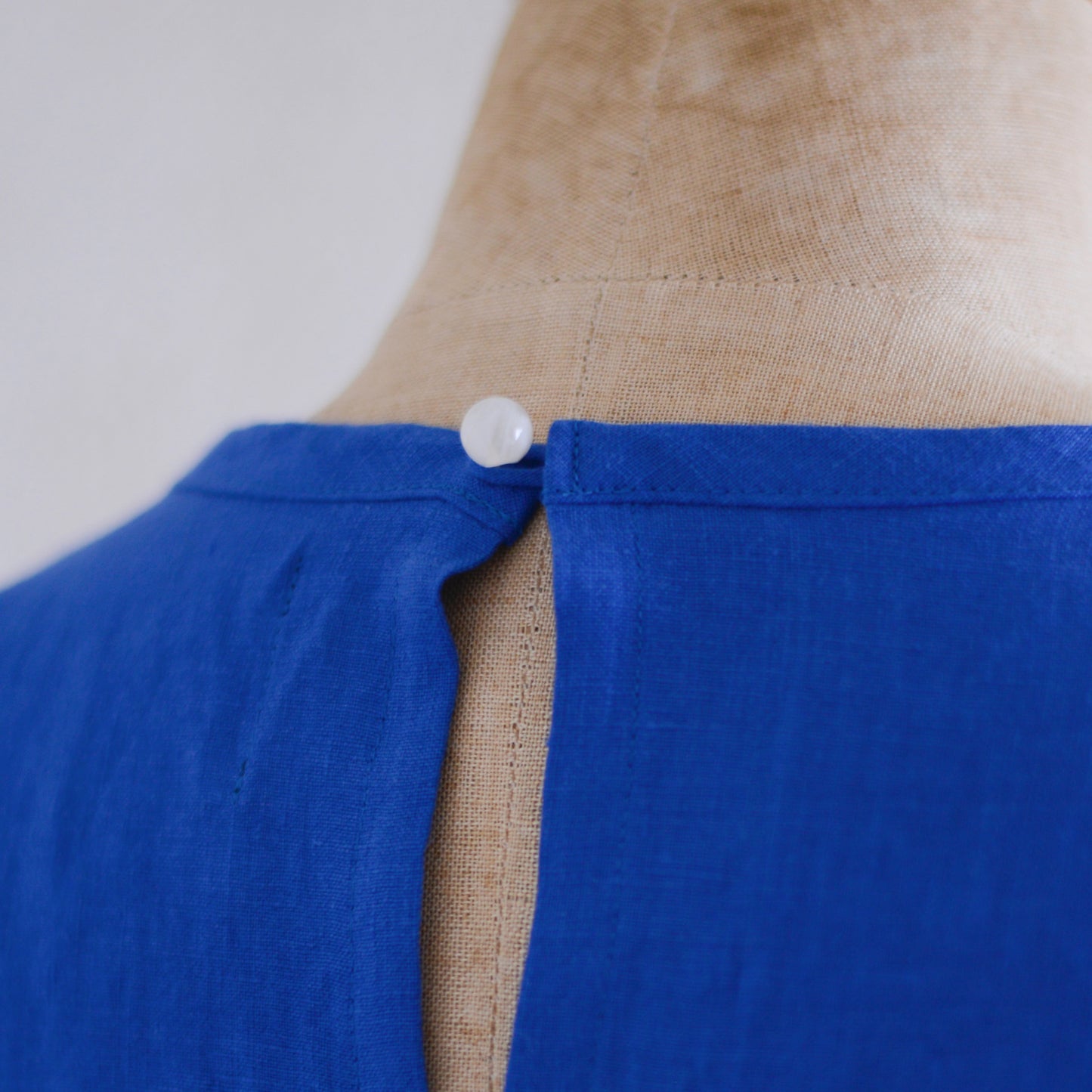 リネンボックスプルオーバー Blue