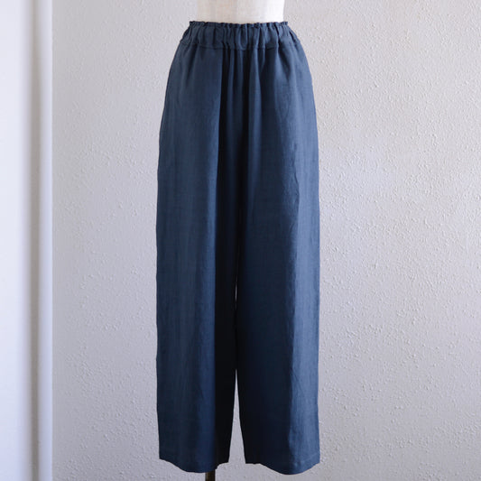 リネンワイドイージーパンツ Charcoal Gray