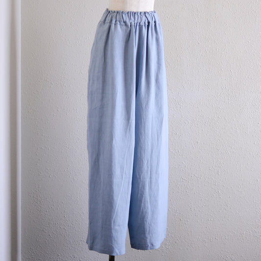 リネンワイドイージーパンツ Sax