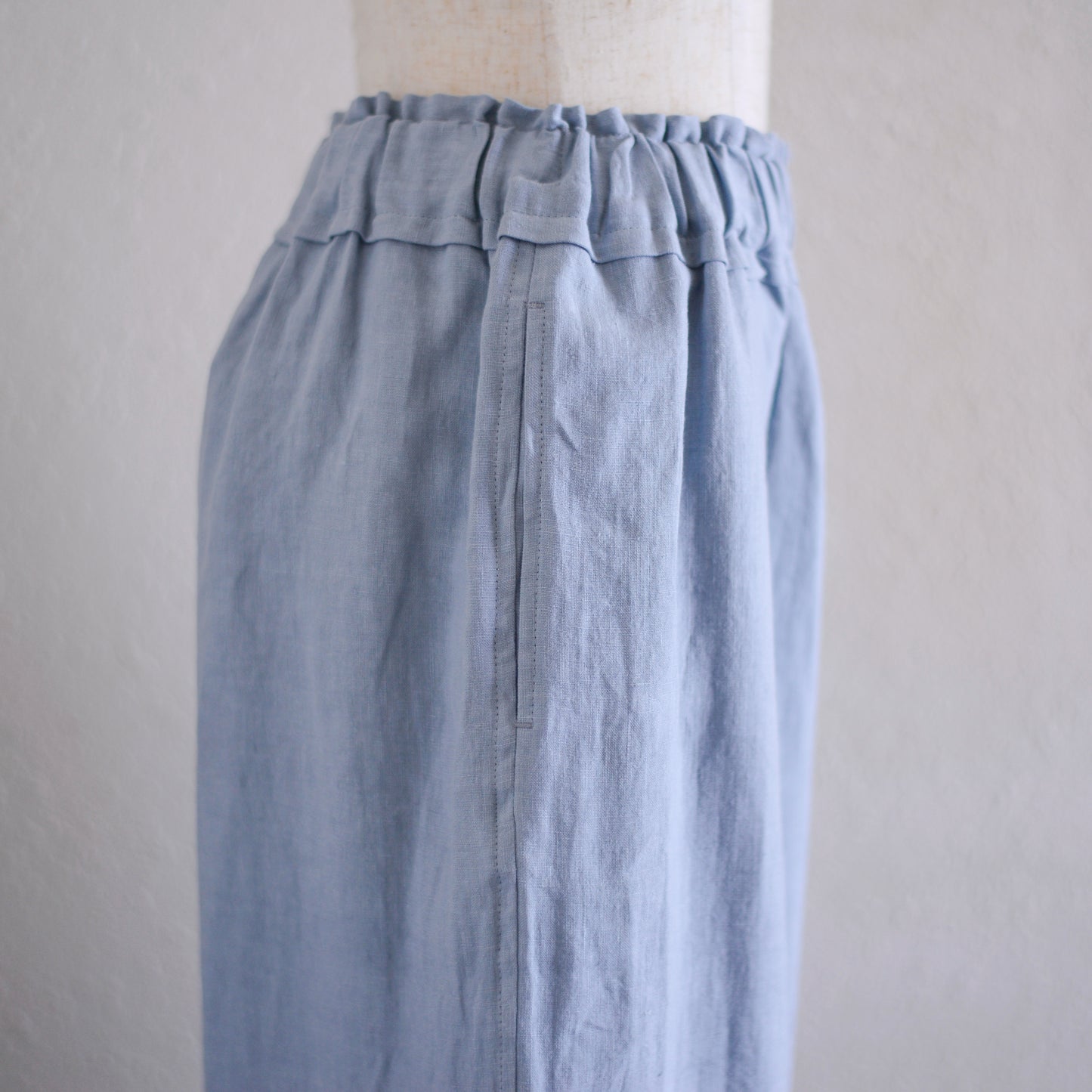 リネンワイドイージーパンツ Sax