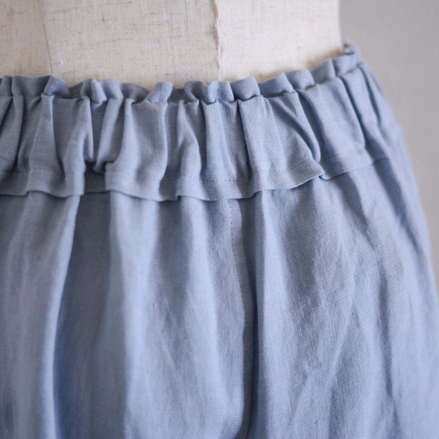 リネンワイドイージーパンツ Sax