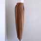 Cotton wool tapered pants Mocha