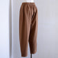 Cotton wool tapered pants Mocha