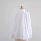 Cotton Mini Pocket Round Collar Shirt White