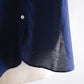 コットンリネンバンドカラー半袖シャツ Dark Navy