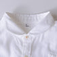 Cotton Mini Pocket Round Collar Shirt White