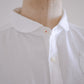 Cotton Mini Pocket Round Collar Shirt White