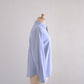 コットンミニポケット丸襟シャツ Blue