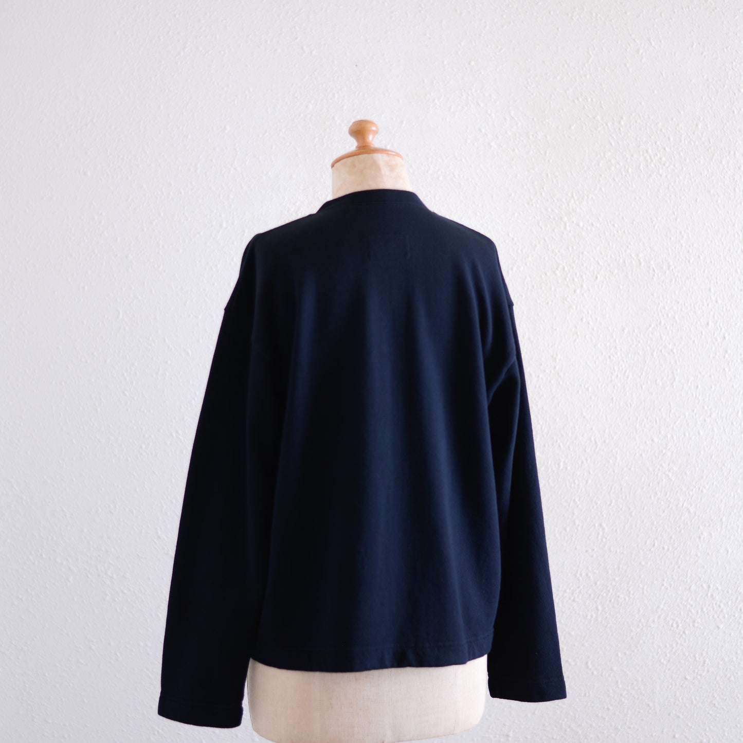 コットンウールスナップカーディガン Black