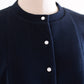 コットンウールスナップカーディガン Black