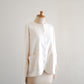 Cotton wool snap cardigan in off-white